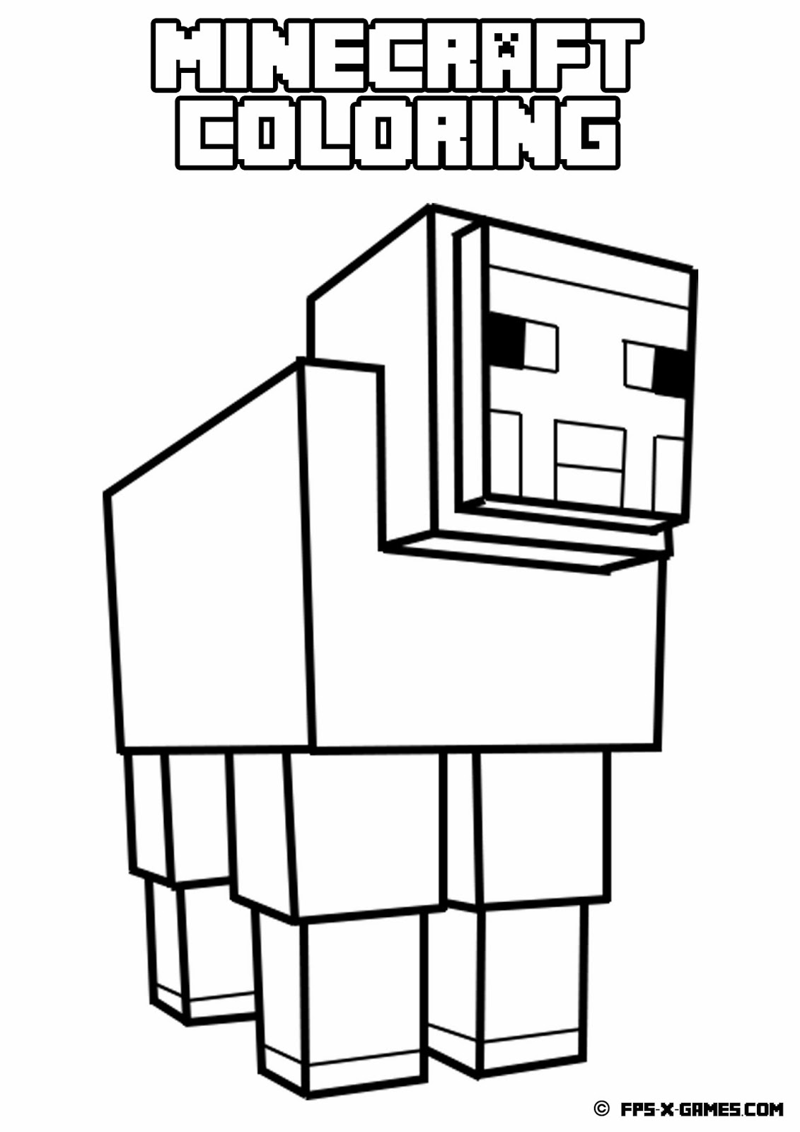 Minecraft Chest Coloring Pages - Coloring Pages