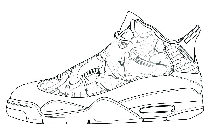 Basketball Shoes Drawing at PaintingValley.com | Explore ...