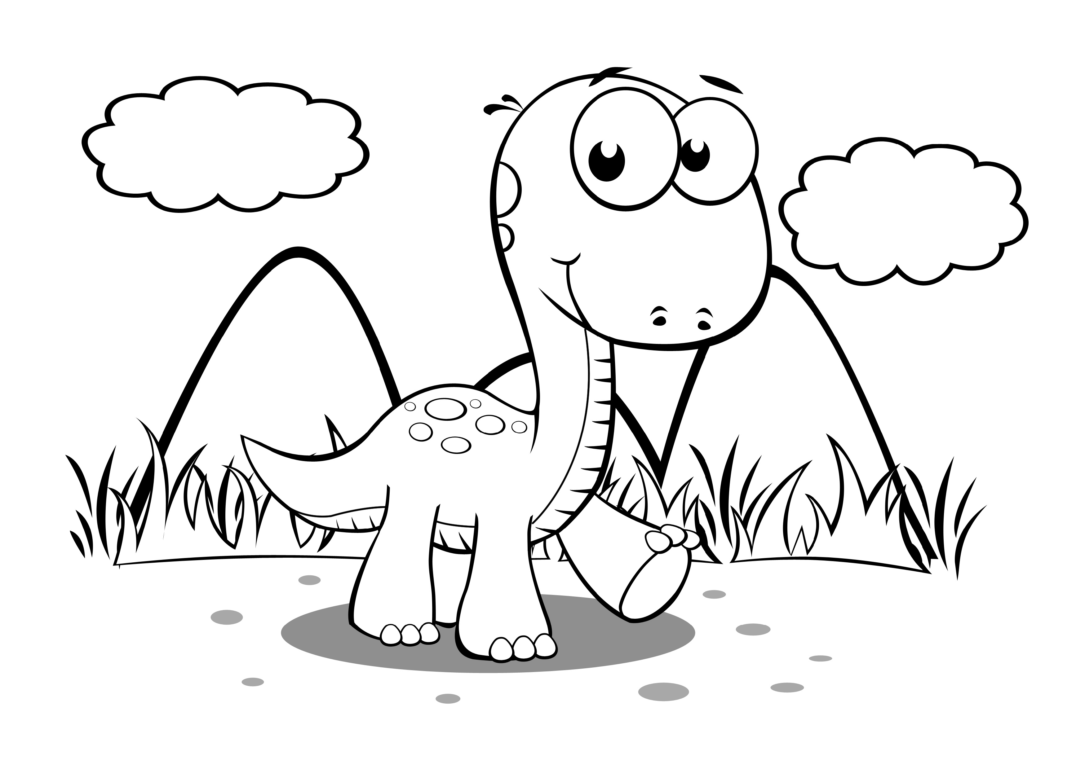 Baby Dinosaur Coloring Pages For Preschoolers Dinosaur Coloring Pages ...