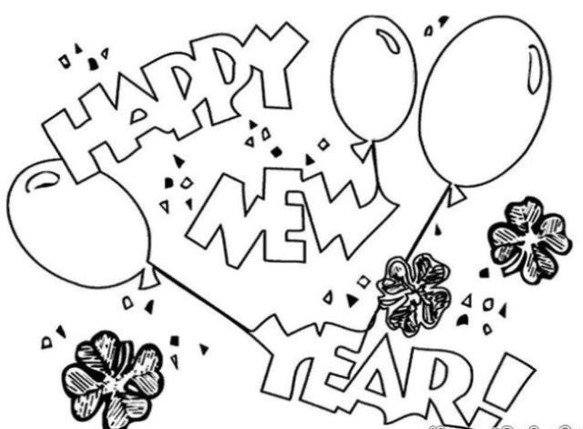 Free Printable Images For New Year 2020 Coloring Pages Black ...