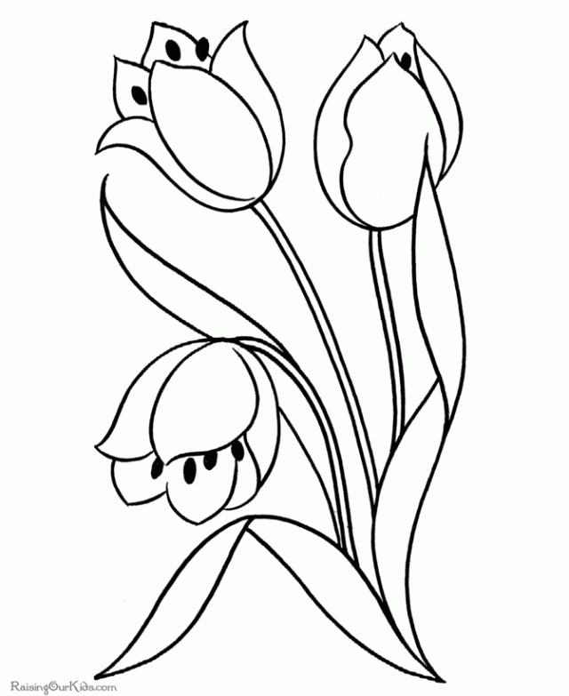 download Flower Coloring Pages to print for kids | Great Coloring 