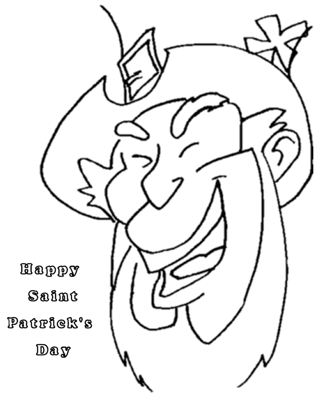 BlueBonkers: St Patrick's Day Coloring Page Sheets - 6 - laughing 