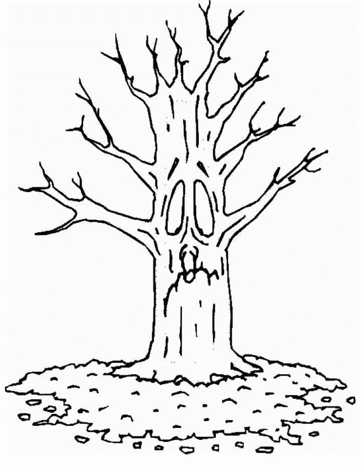 ree without leaves Colouring Pages