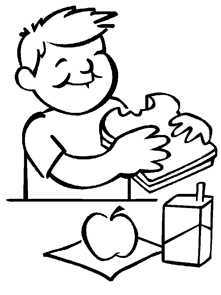 Lunch Coloring Pages