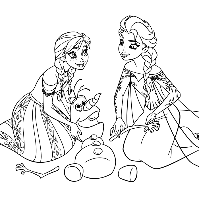 Coloring Page: Coloring Page Of "Frozen" Characters - Coloring Home