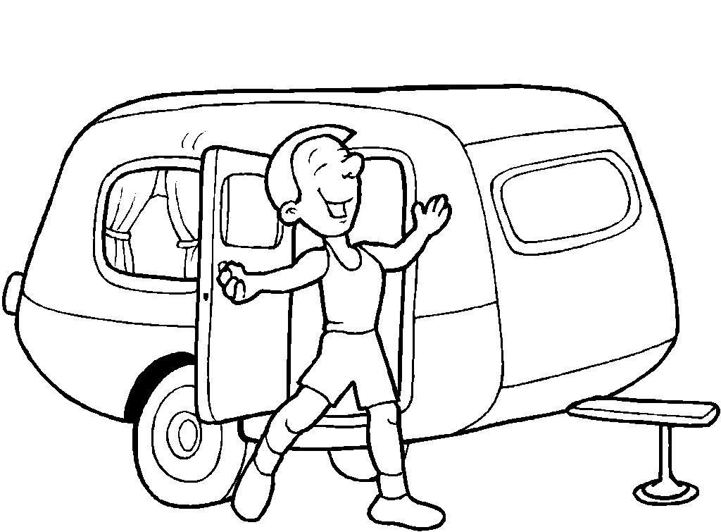 Boy Summer holiday coloring page | HelloColoring.com | Coloring Pages