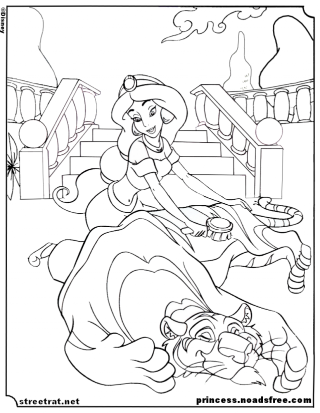 Disney Princess Jasmine Coloring Pages 111042 Label Coloring 