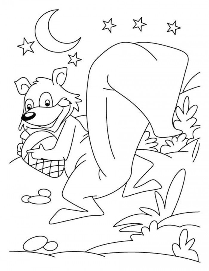 Scaredy Squirrel Coloring Pages