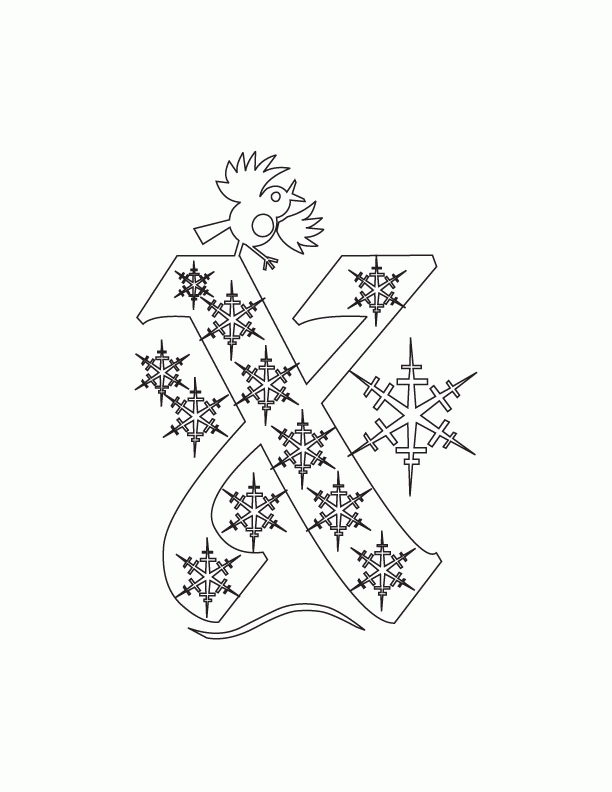 Christmas Alphabet Coloring Pages - Coloring Home