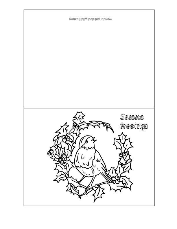 Printable Coloring Christmas Cards - Coloring Home