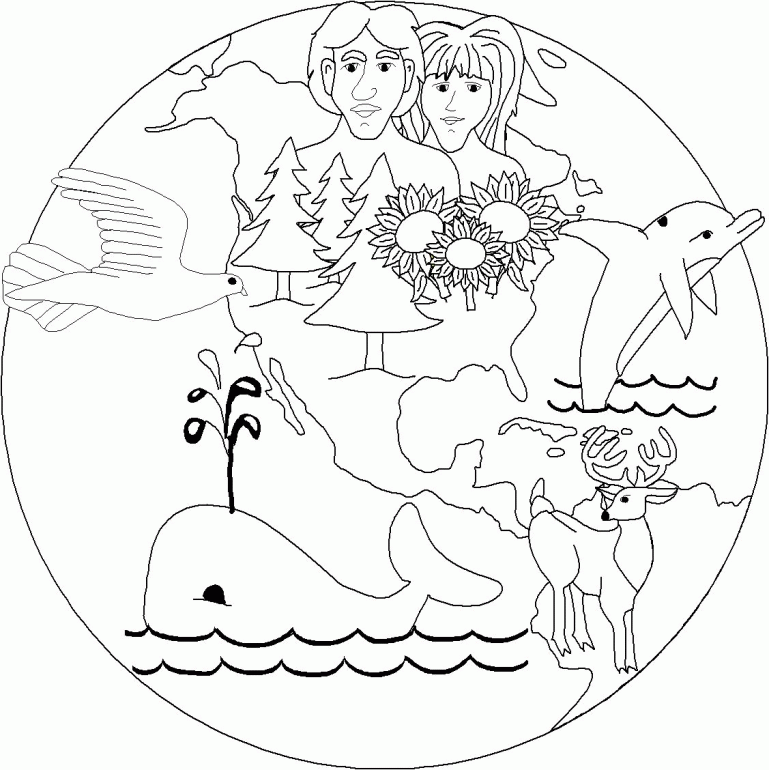 Creation Coloring Pages For Kindergarten | Online Coloring Pages