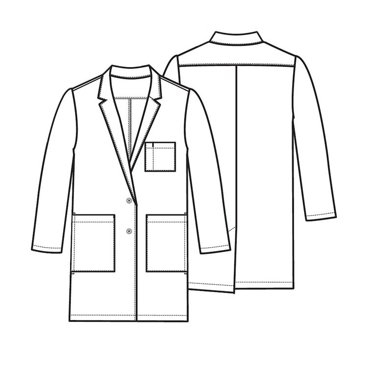 Lab Coat Coloring Page / Old Professor In Lab Coat Stock Illustration