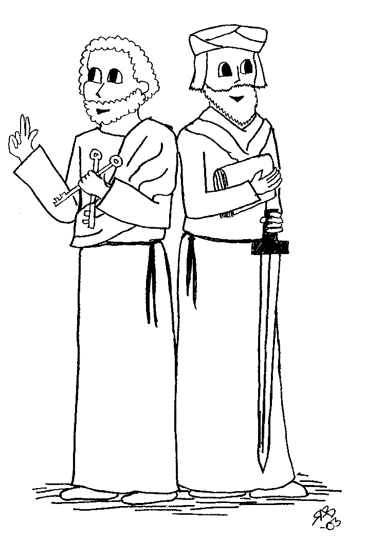 Coloring Saints | Free pictures of Saints for Kids to color! | Page 3
