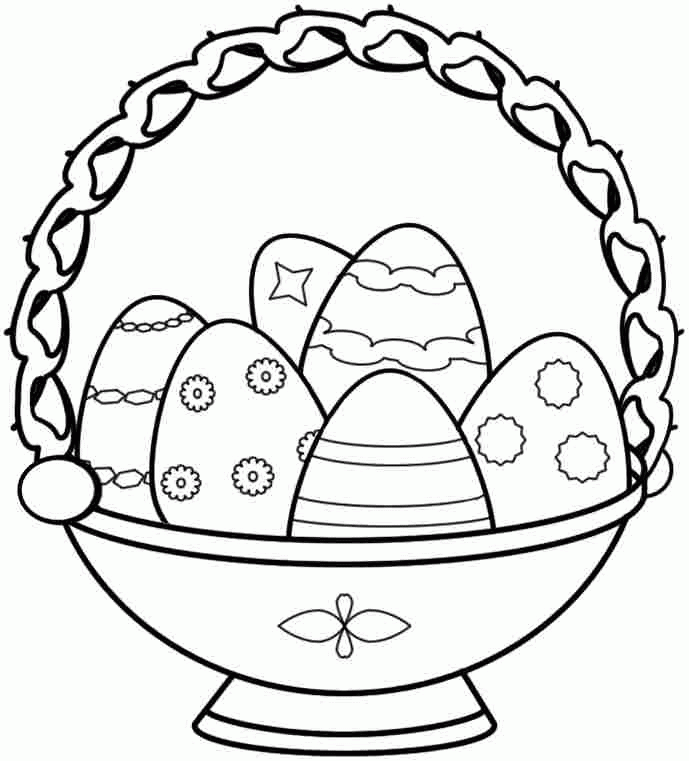 Easter Basket Colouring Sheets Printable Free For Little Kids 16395#