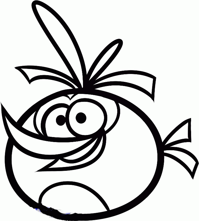Orange Bird Angry Birds Coloring Pages - Angry Birds Coloring 