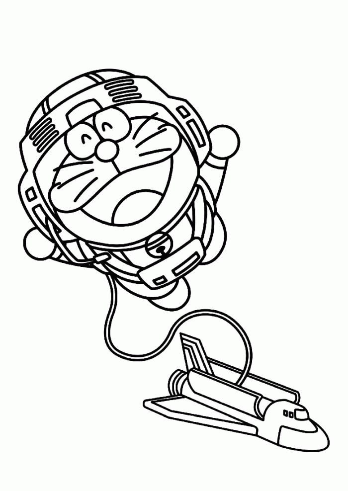 Doraemon And Space Ship Coloring Pages - Cartoon Coloring ...