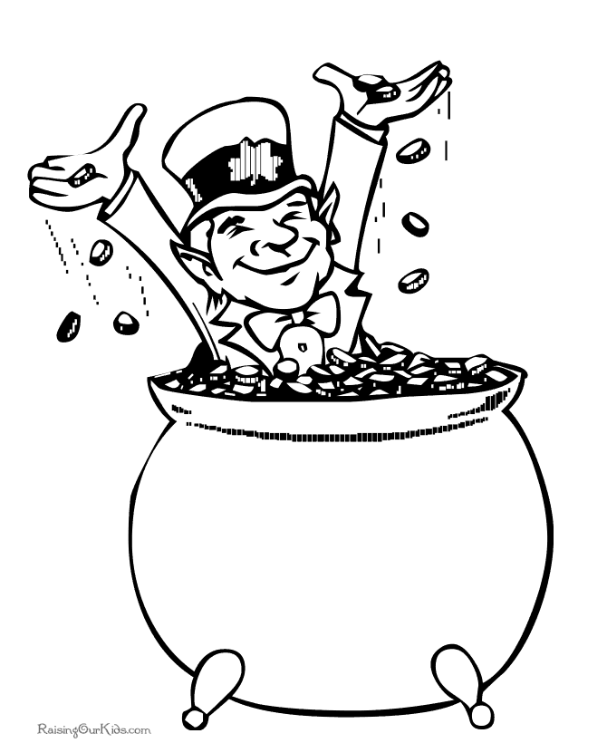 Pot of Gold Coloring Pages - 003