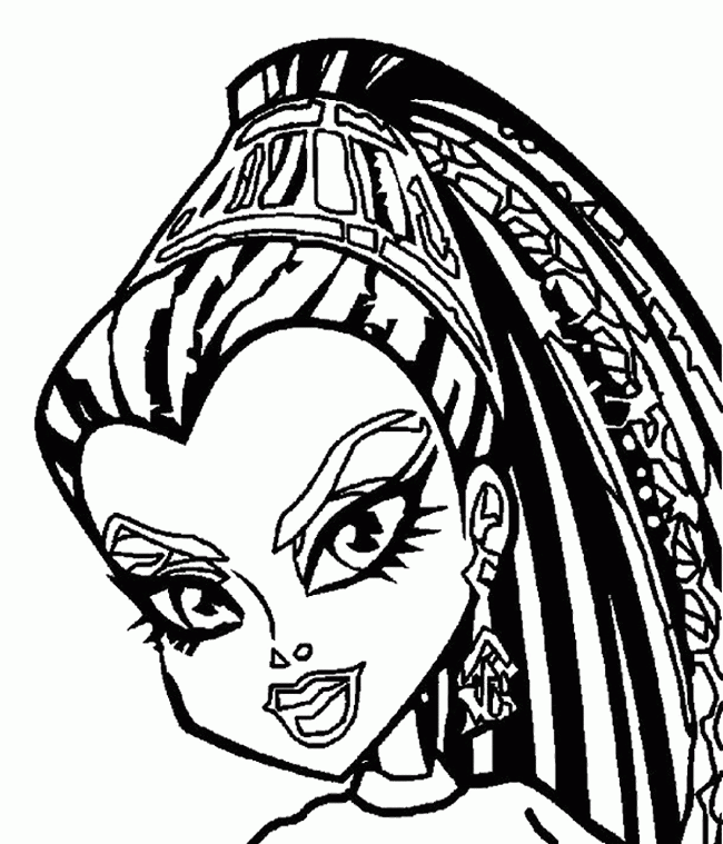 Monster High Coloring Pages : Monster High Cleo de Nile Coloring 