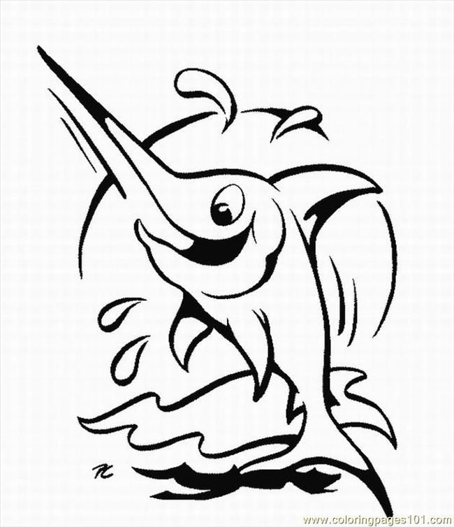 Coloring Pages Fish Lrg (Animals > Fishes) - free printable 