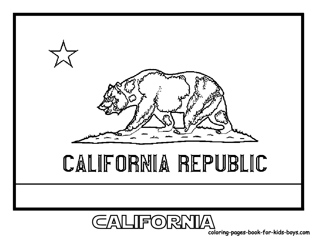 California state flag coloring page