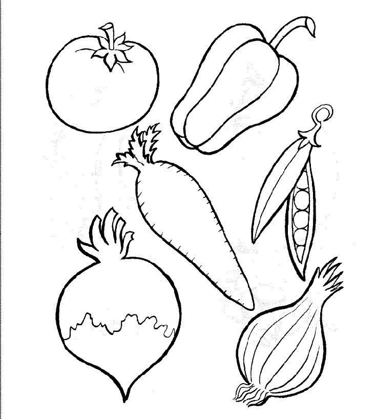 Fruit And Vegetables Coloring Pages | Inspire Kids