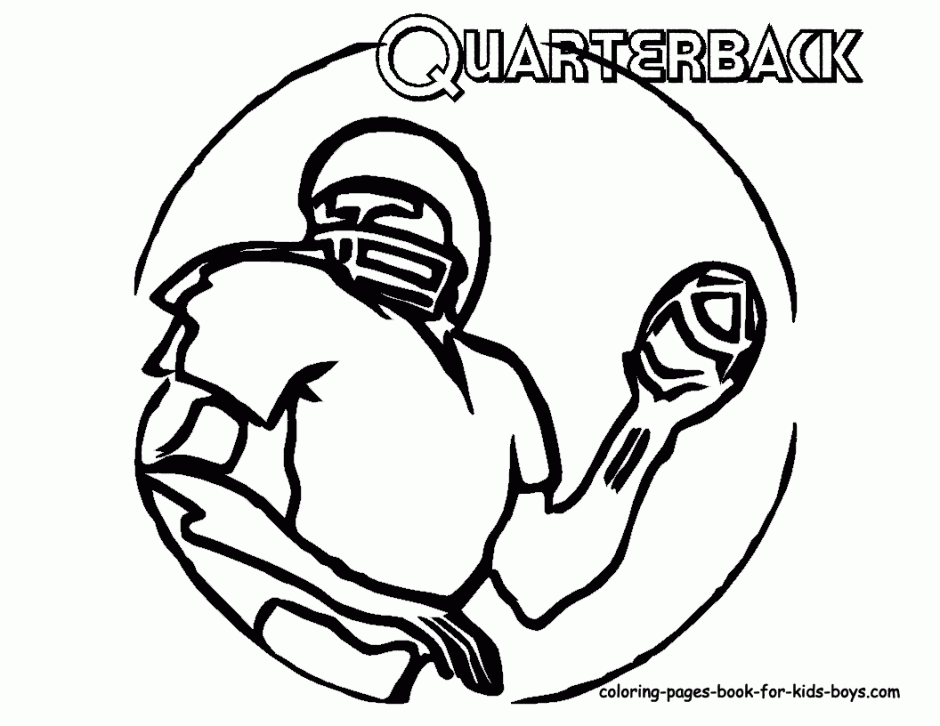 Vector Of A Cartoon Boy Catching A Football Coloring Page 58955 