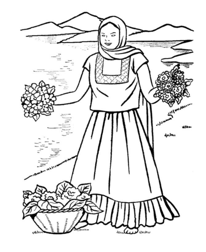 Mexican Christmas Coloring Pages 382 | Free Printable Coloring Pages