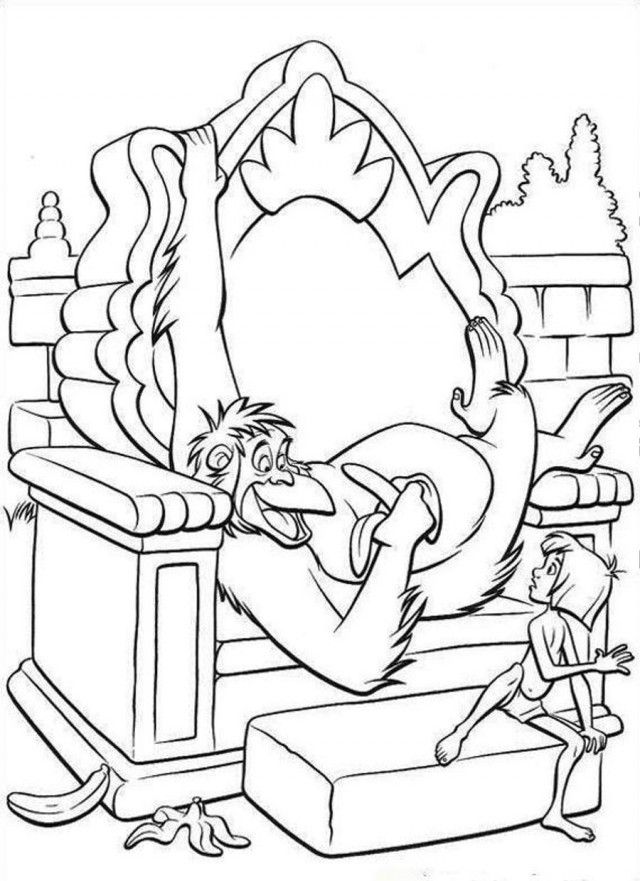 Jungle Book King Monkey Coloring Page Coloringplus 180425 The 