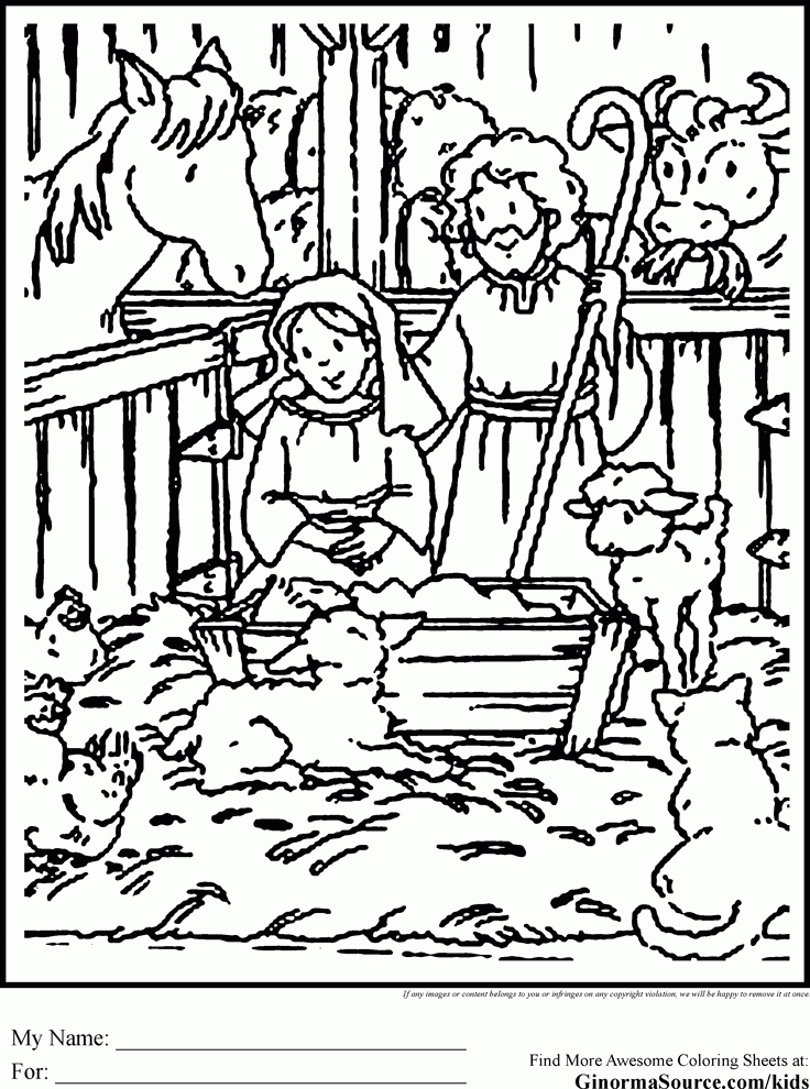 Nativity Coloring Pages For Kids #3448 Wallpaper | Fullcoloring.