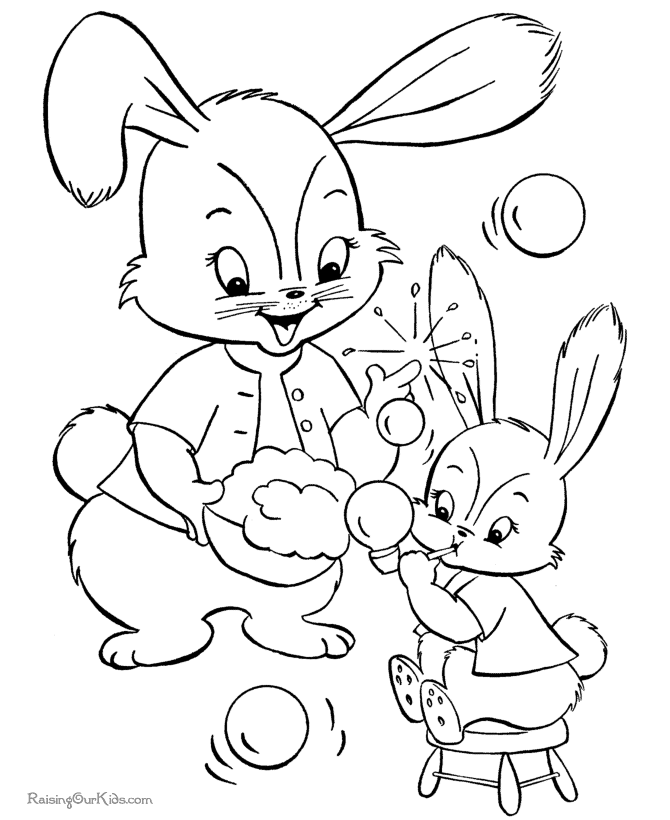 Happy Family Bunny Coloring pages | Color Printing|Sonic coloring 