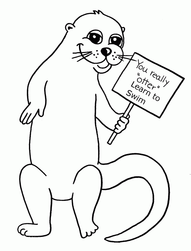 River Otter Coloring Page Coloring Home
