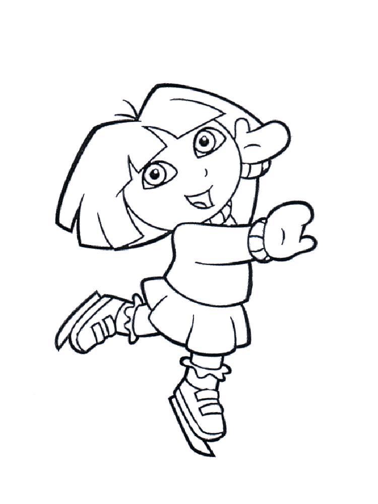 Dora The Explorer Christmas Coloring Pages