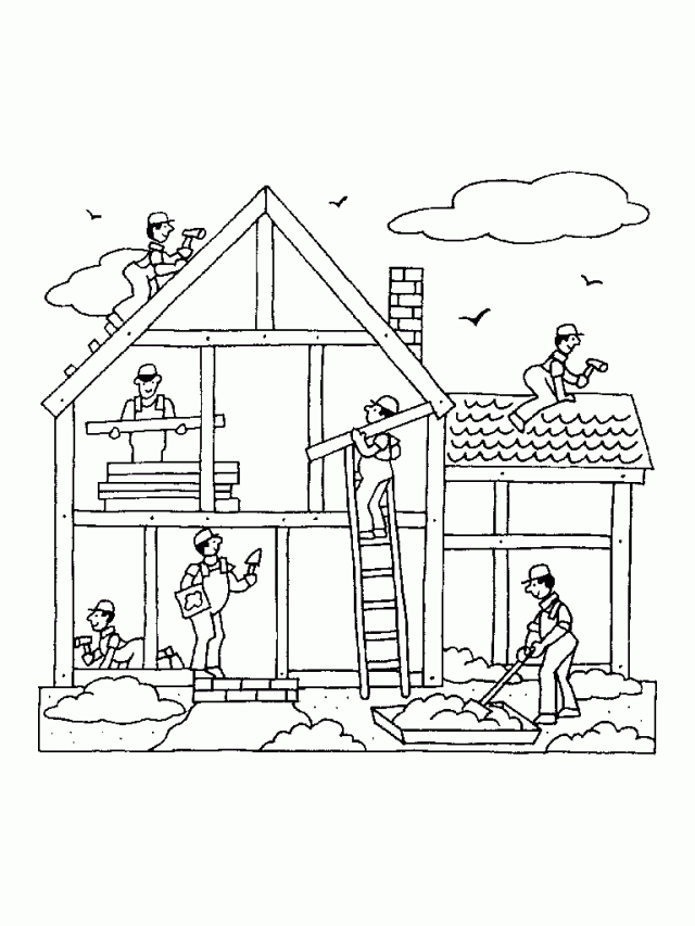 Building Coloring Pages For Kids Coloring Pages 209594 Tools 