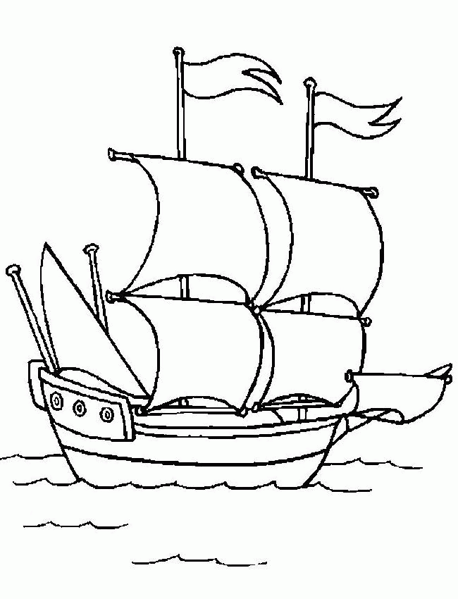 Coloring pages boats and sailboats - picture 27