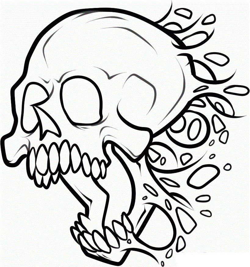 Free Printable Skull Coloring Pages For Kids - ClipArt Best 
