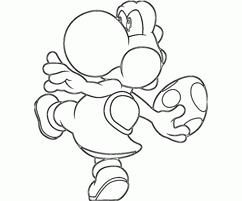 Yoshi Coloring Page 2014 | Sticky Pictures