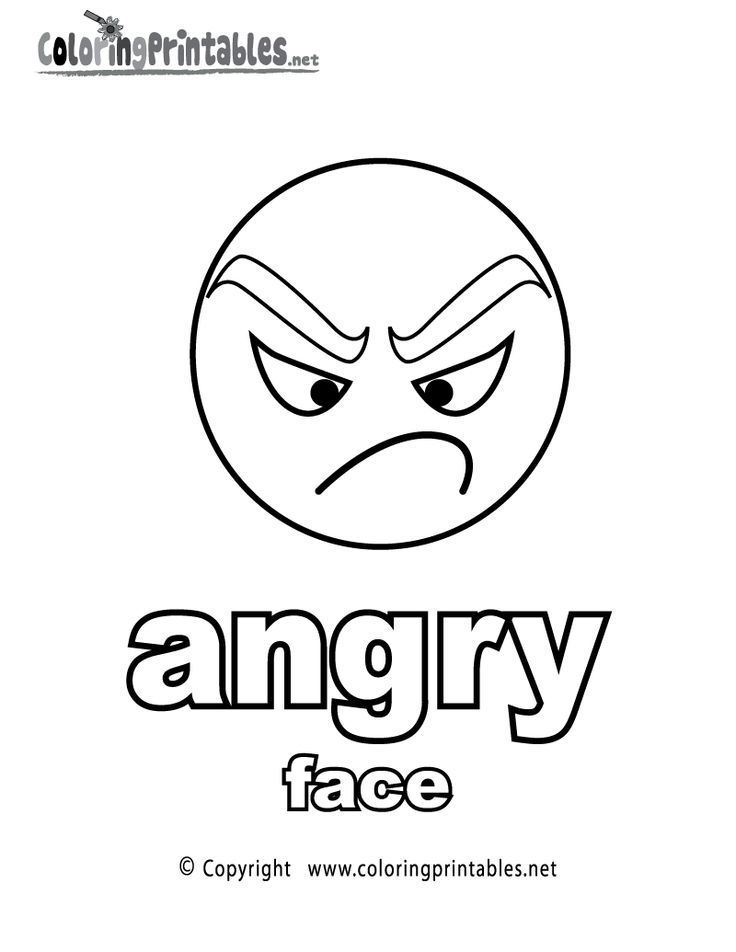 Angry Face Coloring Page Images & Pictures - Becuo