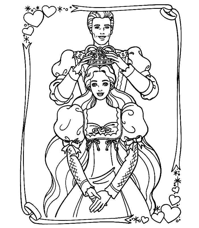 barbie princess and ken coloring pages | coloring pages