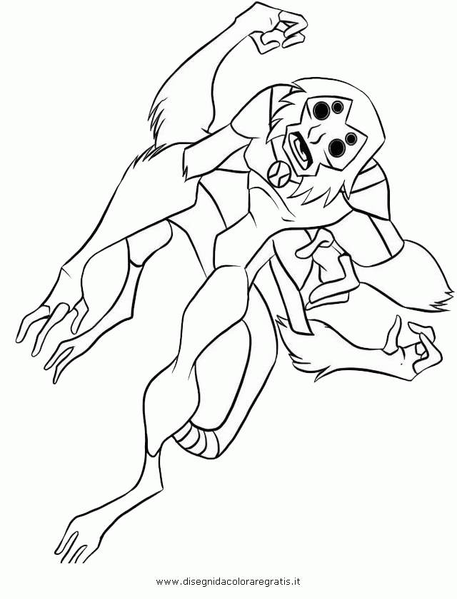 spidermonkey ben 10 Colouring Pages