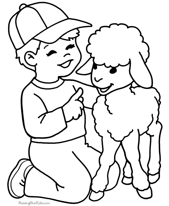 cartoon lambs Colouring Pages
