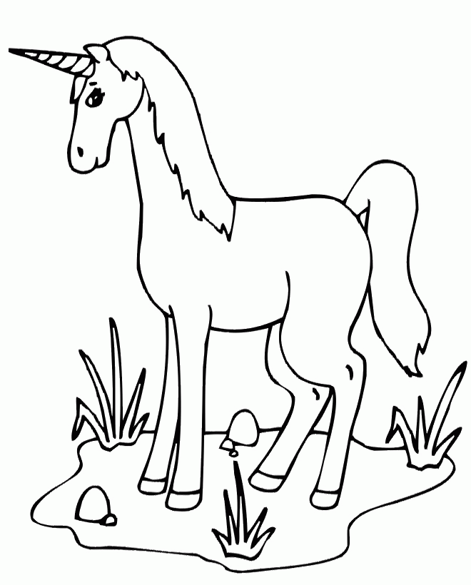 Pictures Unicorn Coloring Pages Printables - unicorn Cartoon 