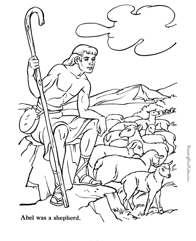 cain and abel bible story coloring pages
