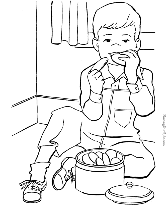 Cookies coloring sheets to print and color