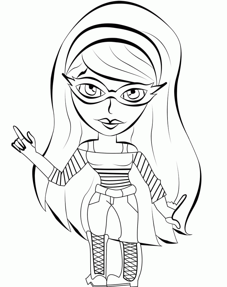 Ghoulia Yepls Is Showing Something Coloring Pages - Monster High 