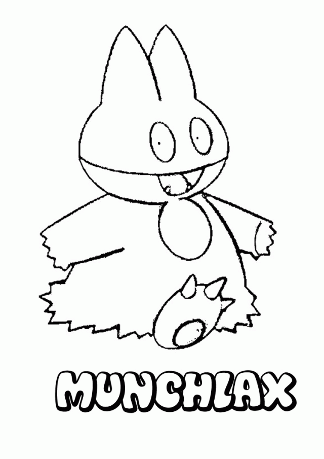 Normal Pokemon Coloring Pages Munchlax Online And Printable 131028 