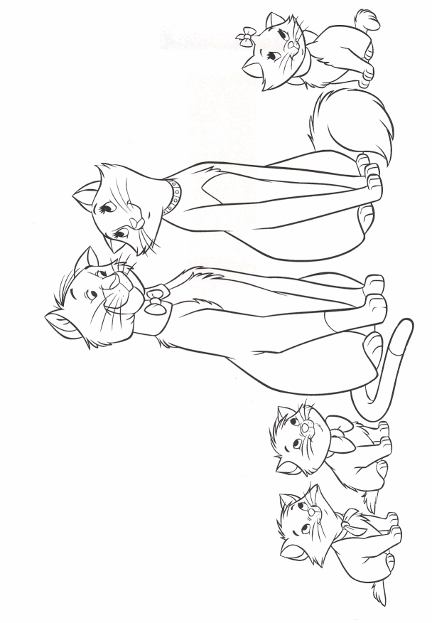 aristocats book coloring pages list