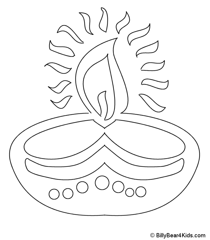 diwali 2 Colouring Pages (page 2)