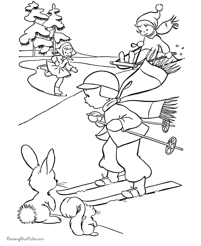 New Skates! Christmas Coloring Pages