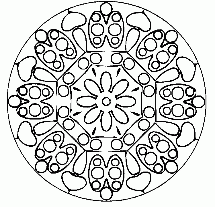 Little Cat Mandala Coloring Pages - Mandala Coloring Pages : iKids 