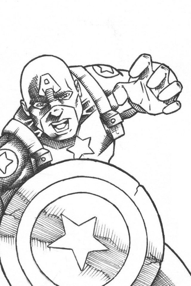 Captain America Coloring Pages For Kids Printable | download free 